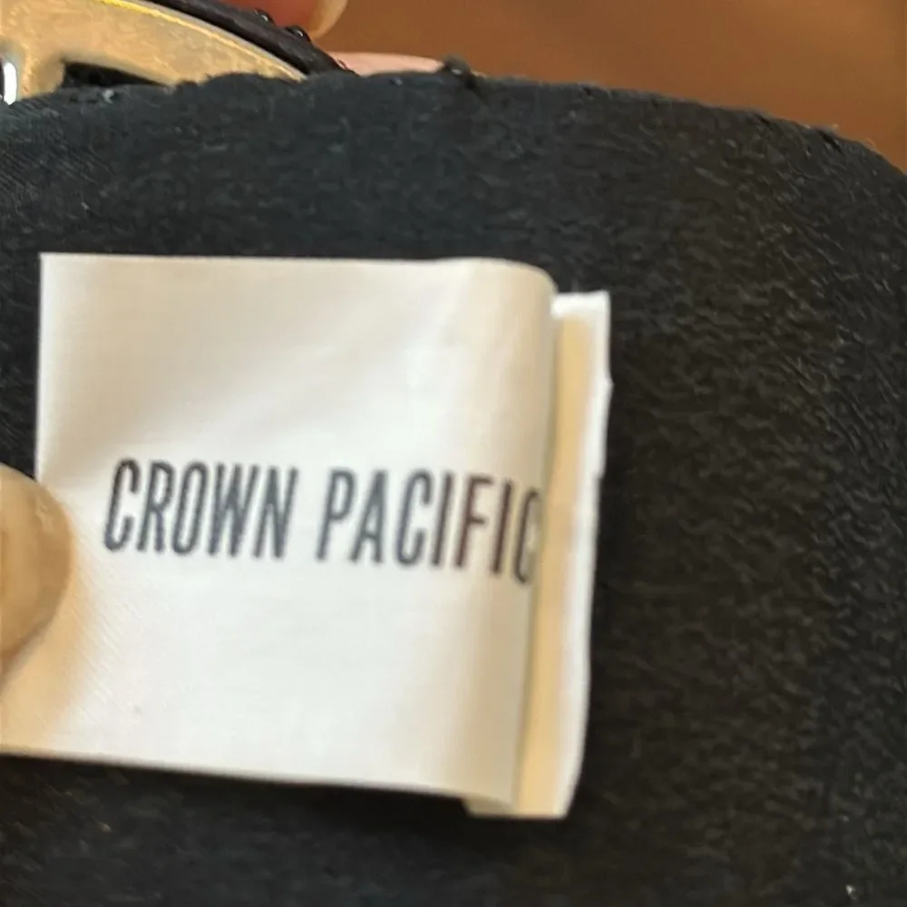 Vintage 80s Crown‎ Pacific black silk beaded dressy belt